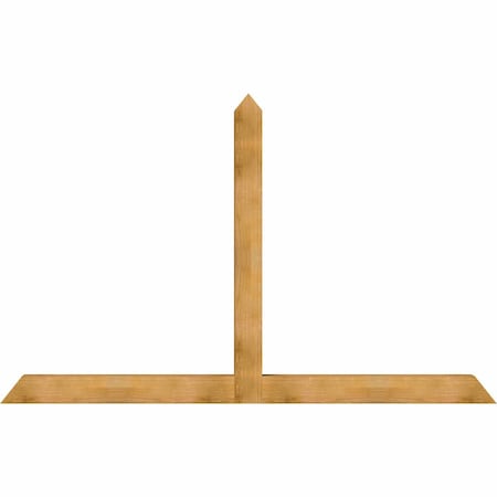 Ekena Millwork Portland Rough Sawn Timber Gable Bracket, Western Red Cedar, 108"W x 68"H x 6"D x 6"F, 15/12 Pitch GBW108X68X0606POR00RWR